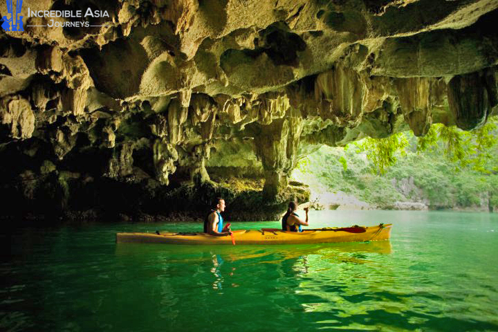 Kayaking in Halong Bay