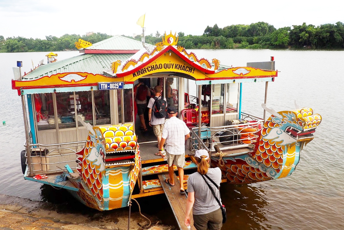 Boat trip on Huong River