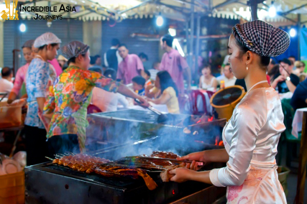 Night market food in Ho Chi Minh City