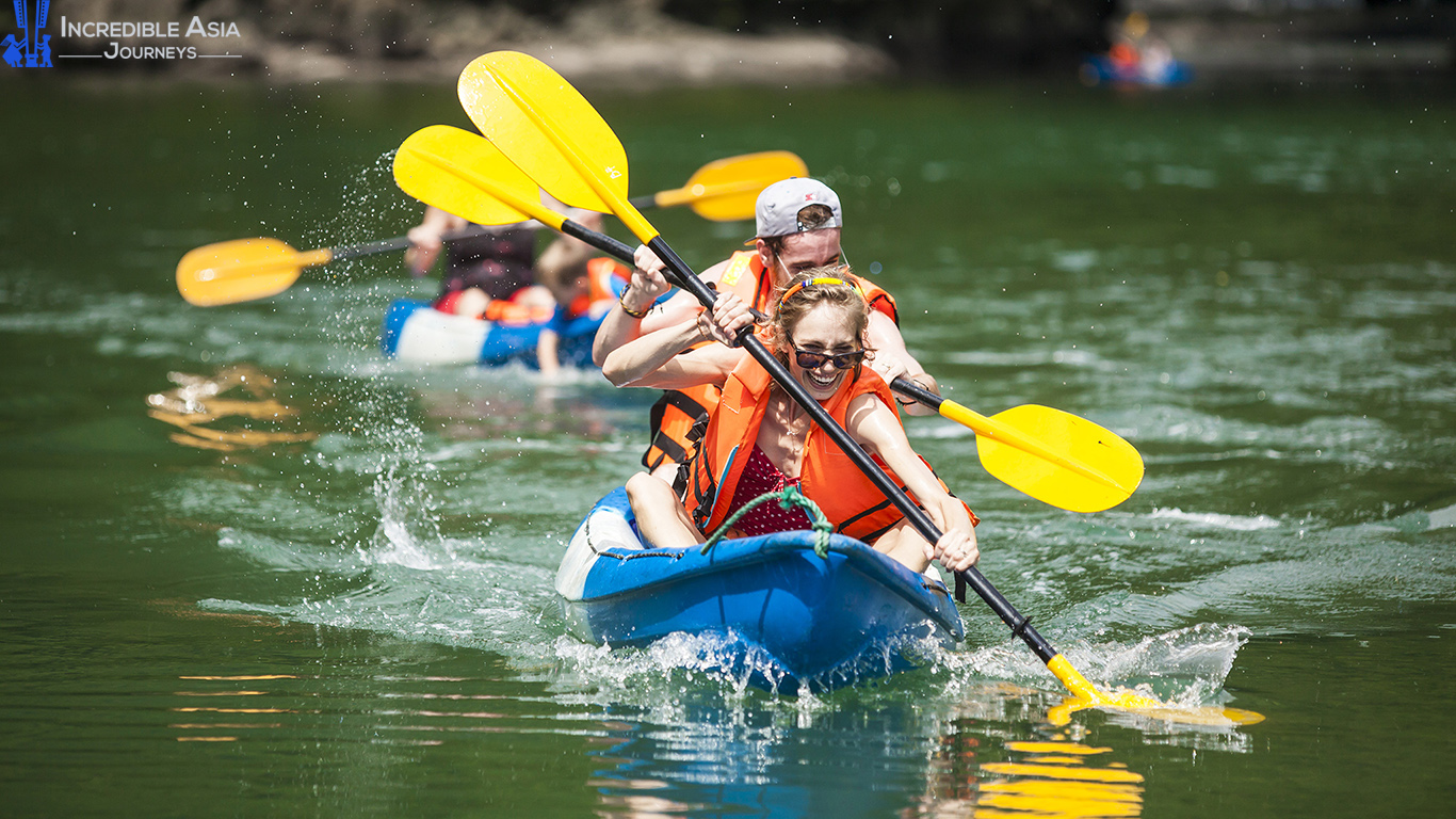 Kayaking in Halong Bay