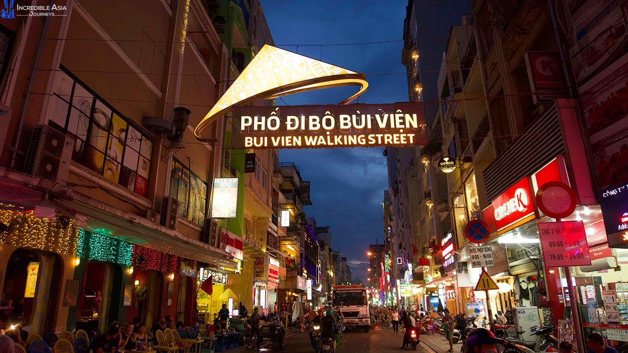 Walking street in Ho Chi Minh city